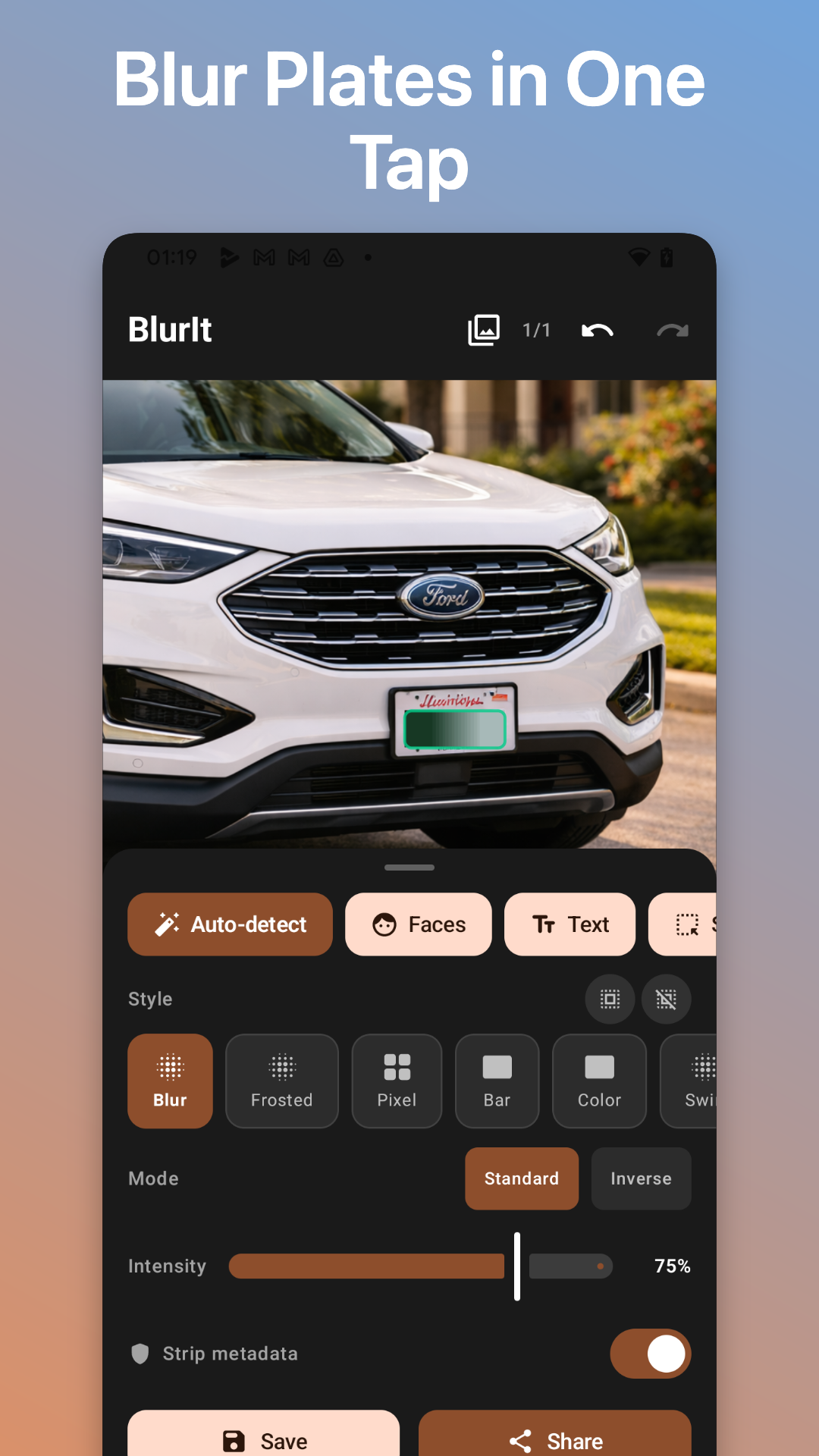 Multiple faces detected in a group selfie